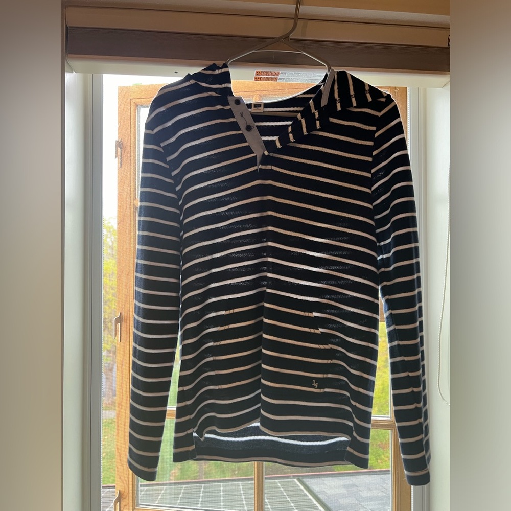 Janie and Jack boys hoodie size 12 nautical stripes